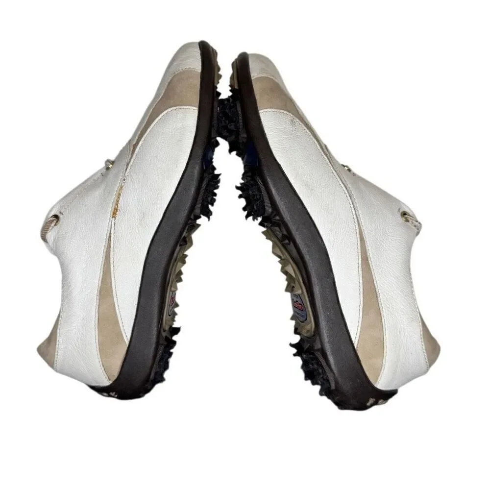 Footjoy LoPro Shoes Womens 7 N Golf Sneakers White Leather Lace Up 97131